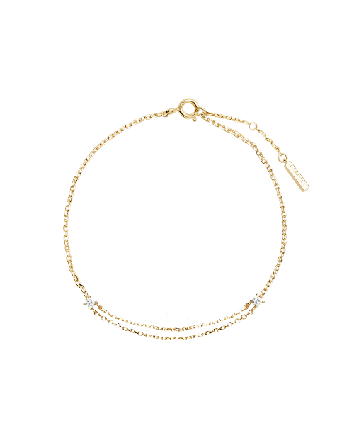 Nia gold Bracelet - 925 sterling silver / 18K gold plating