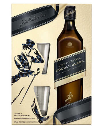 Johnnie Walker Double Black Whisky Gift Set, 70 cl