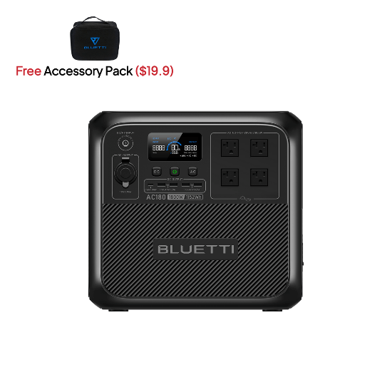 BLUETTI AC180 Solar Portable Power Station | 1,800W 1,152Wh