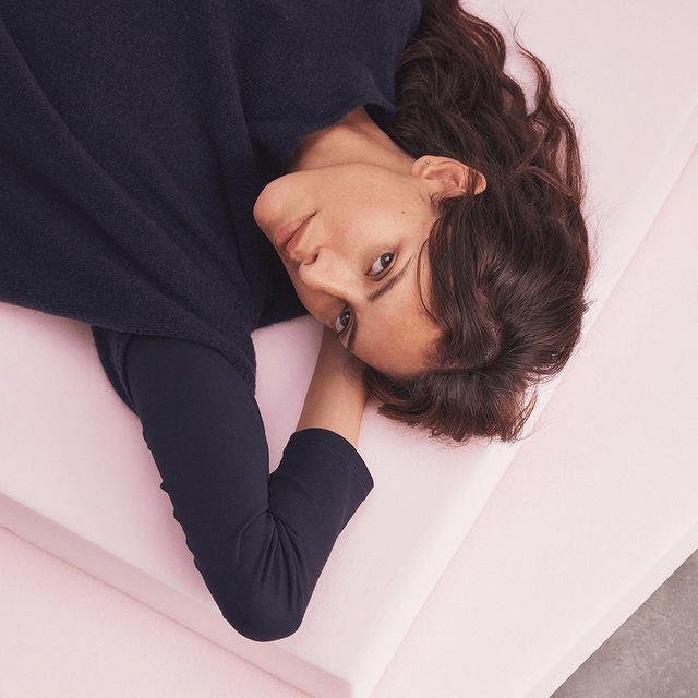 a girl laying on the floor